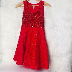JUSTICE  red dress for girls size:12